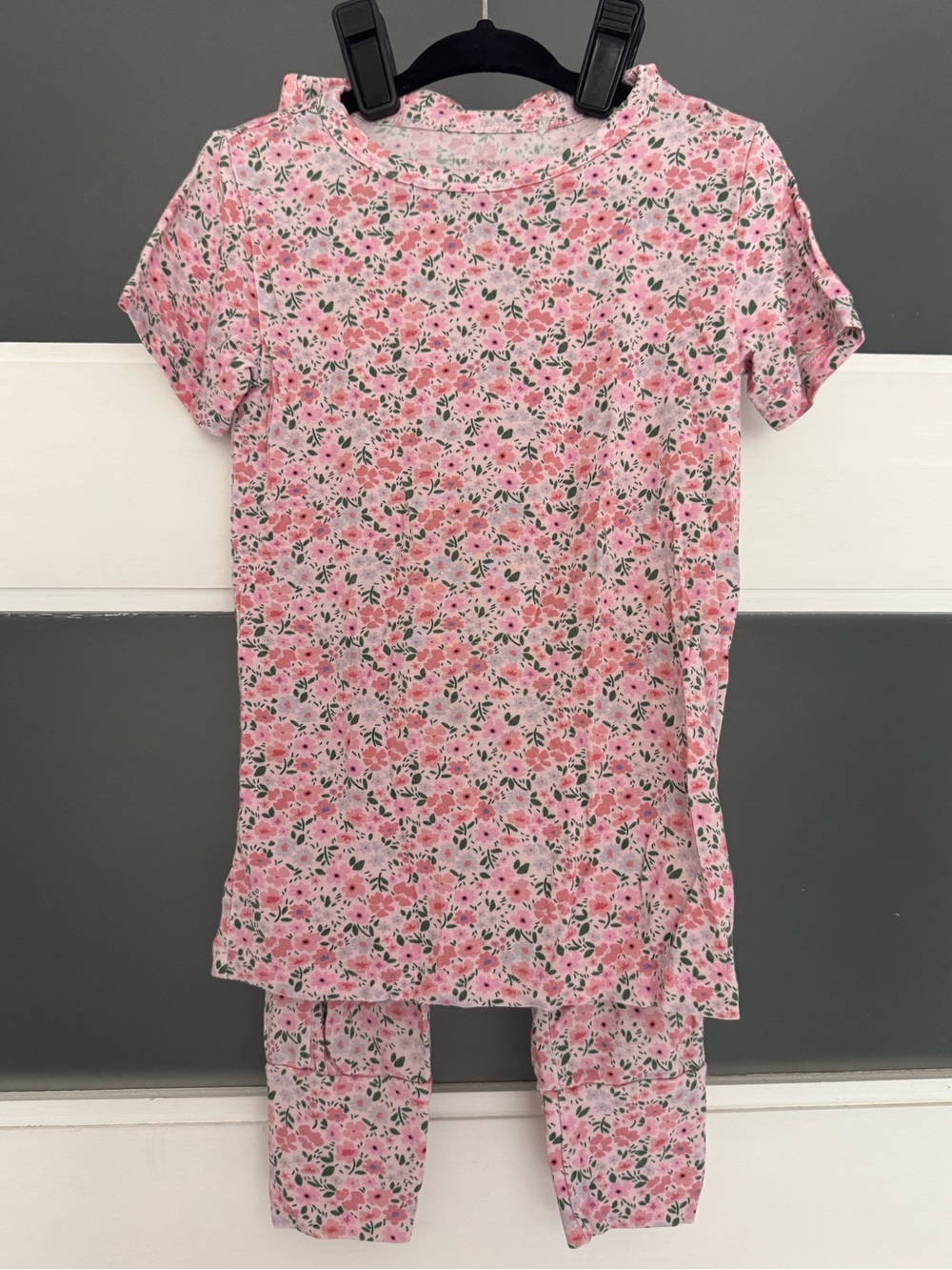 Posh Peanut Floral Short Sleeve Set 4T